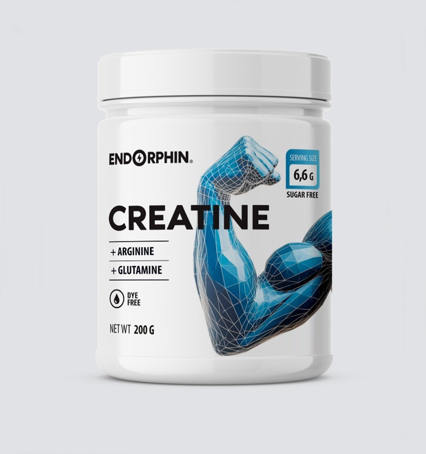 Креатин ENDORPHIN Creatine+Glutamine+Arginine банка — 200 г