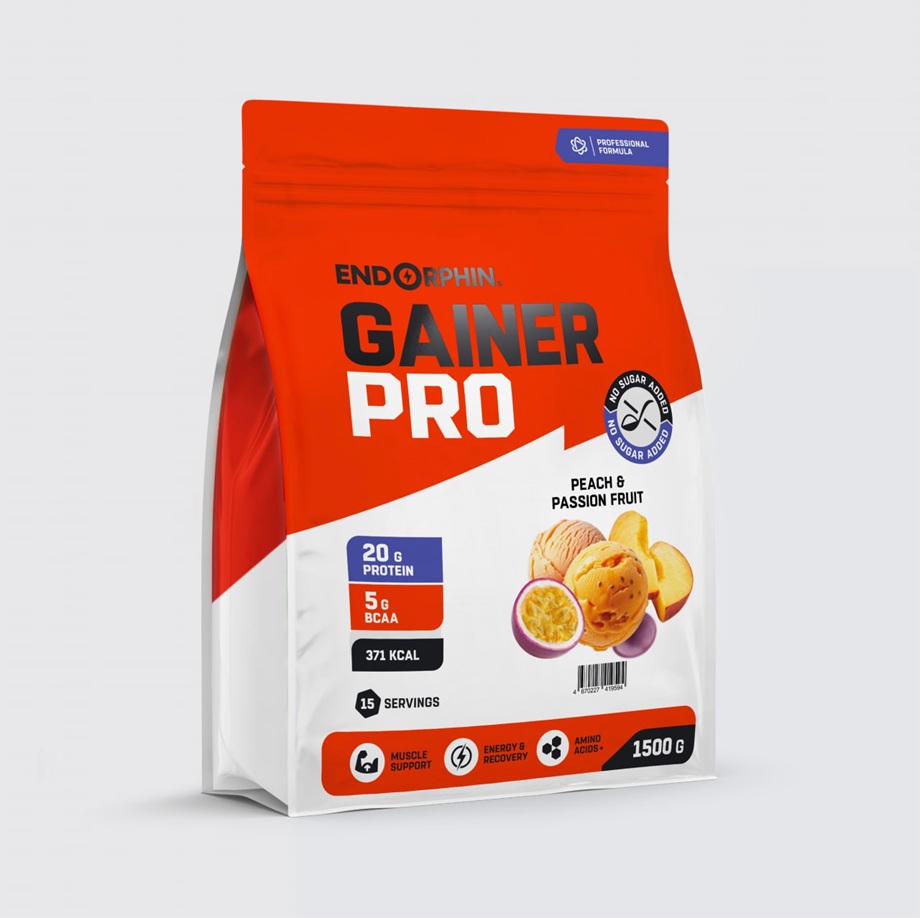Гейнер Endorphin Gainer — 1500 г персик и маракуйя